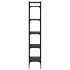 Librería de 5 estantes madera de ingeniería negro