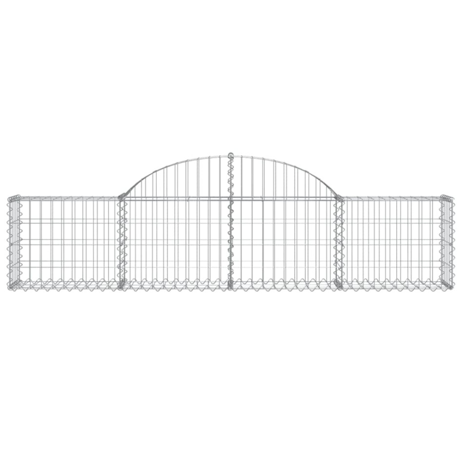 Cestas de gaviones 2 uds forma de arco hierro 200x30x40/60