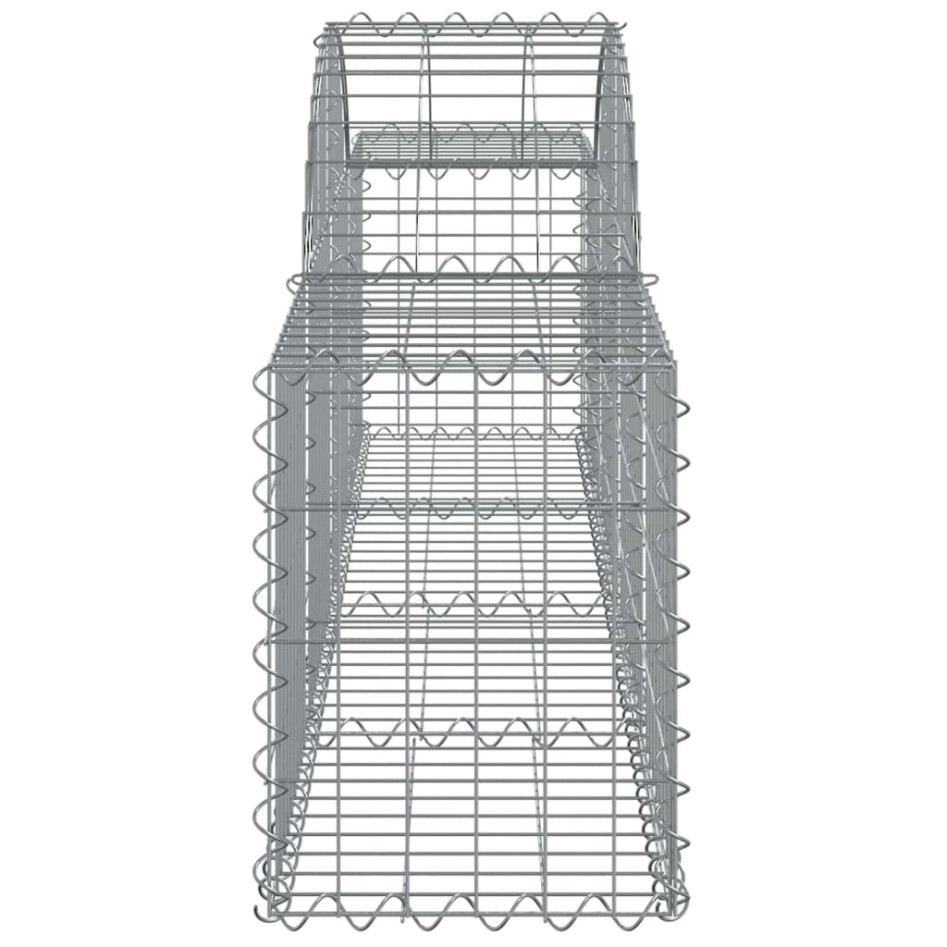 Cestas de gaviones 2 uds forma de arco hierro 200x30x40/60