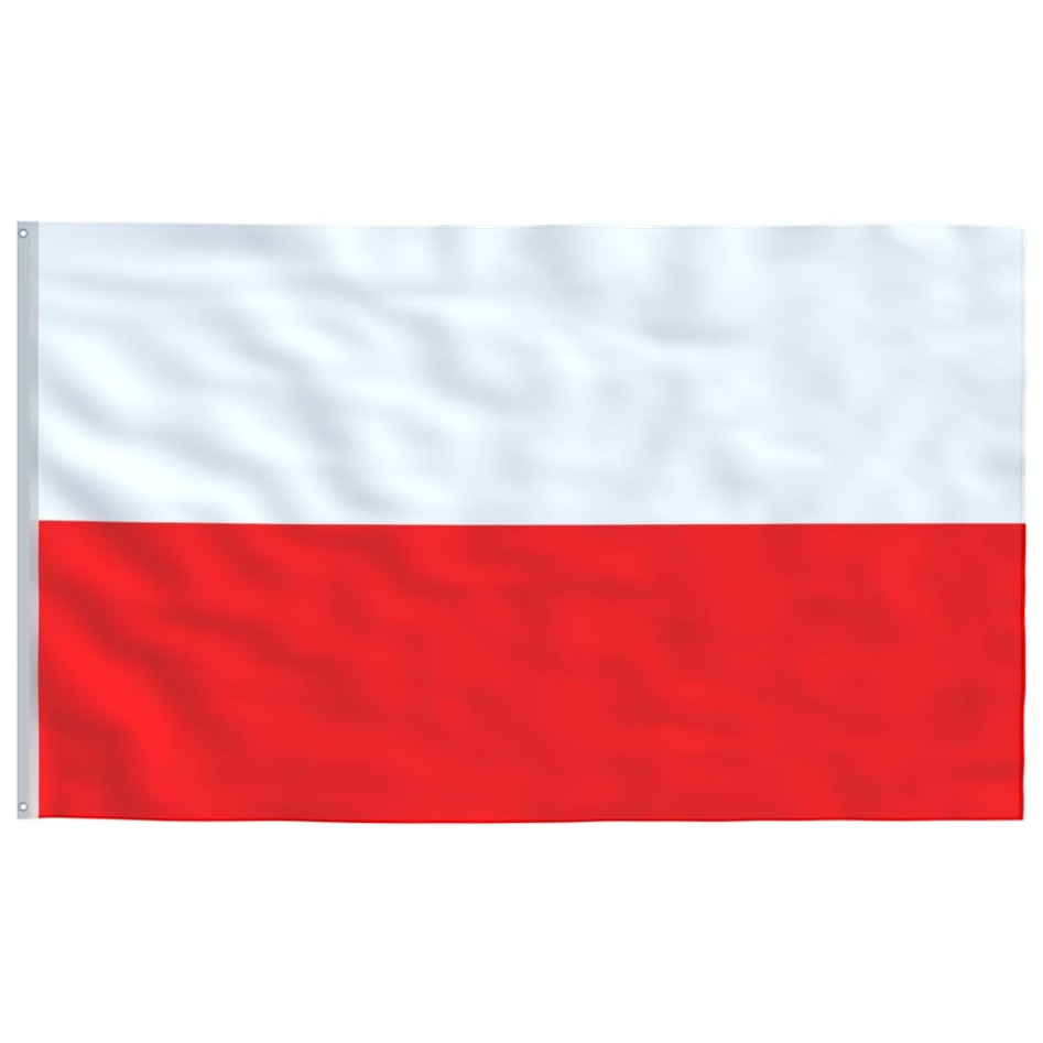 Mástil y bandera de Polonia aluminio 5,55