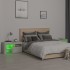 Mesitas de noche con luces LED 2 uds gris hormigón