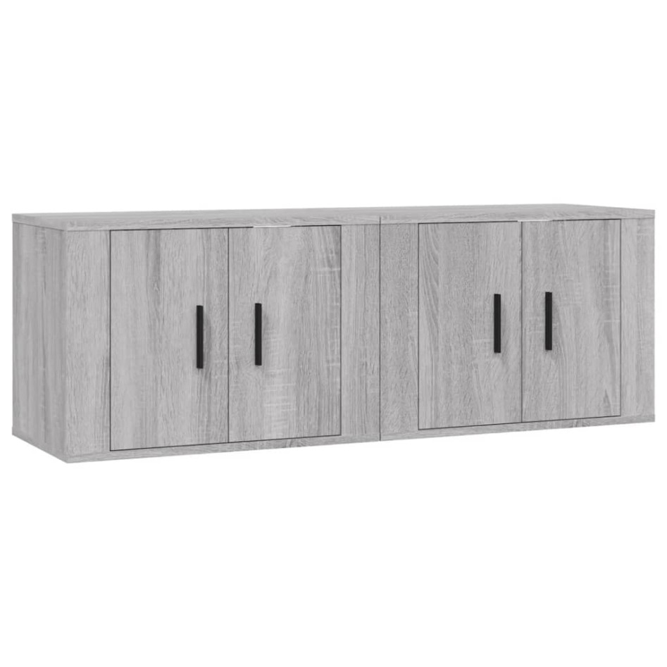 Muebles para TV de pared 2 uds gris Sonoma 57x34,5x40