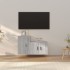 Set de muebles para TV 2 pzas madera contrachapada gris