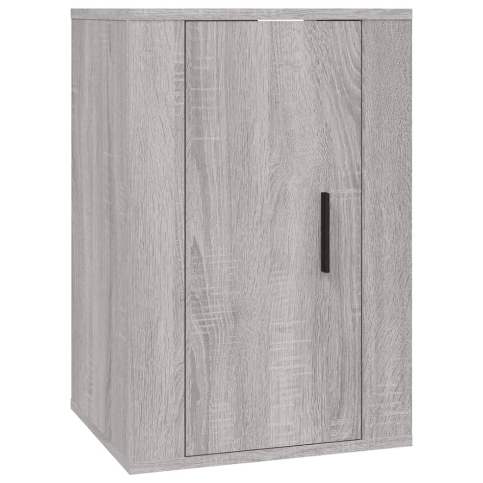 Set de muebles para TV 2 pzas madera contrachapada gris