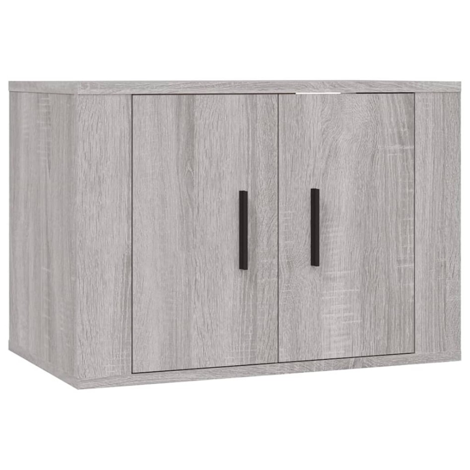Set de muebles para TV 2 pzas madera contrachapada gris
