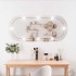 Espejo de pared ovalado con luces LED vidrio 45x100