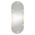 Espejo de pared ovalado con luces LED vidrio 45x100