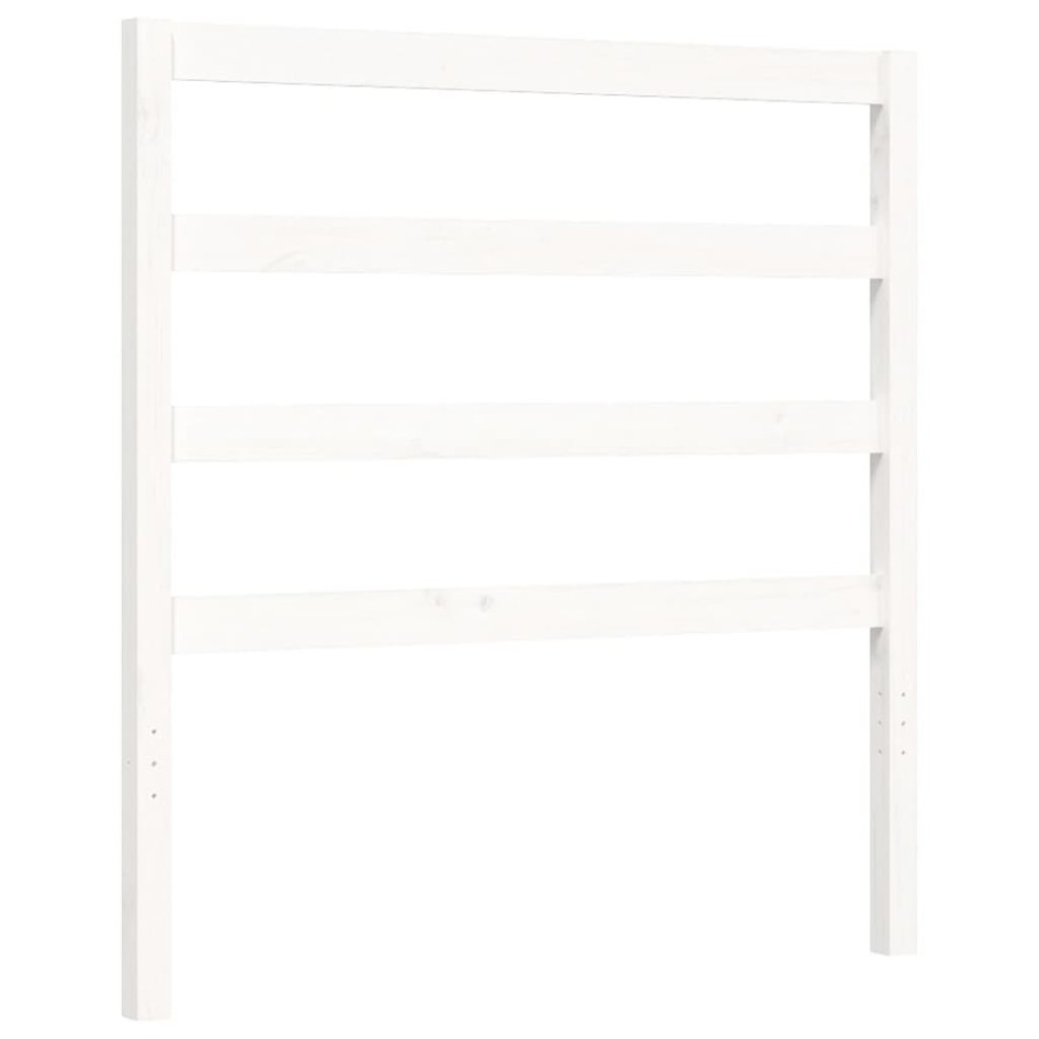 Estructura de cama sin colchón madera maciza blanca 90x190