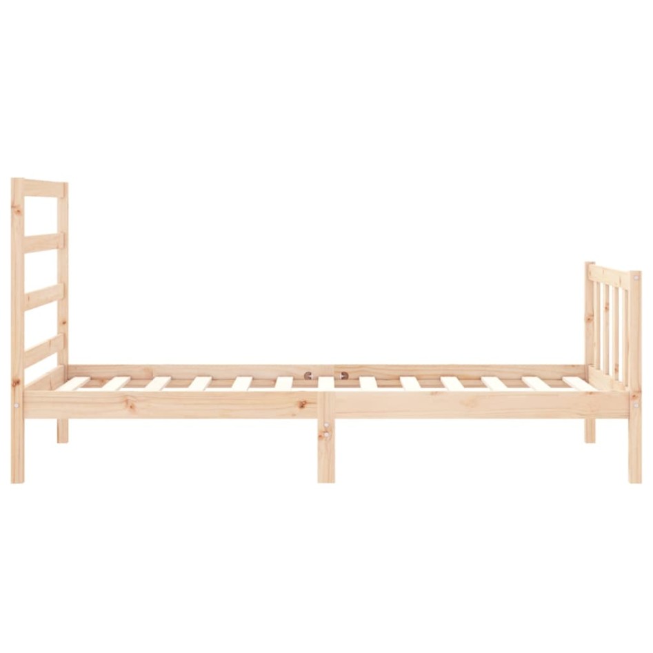 Estructura de cama sin colchón madera maciza de pino 90x200