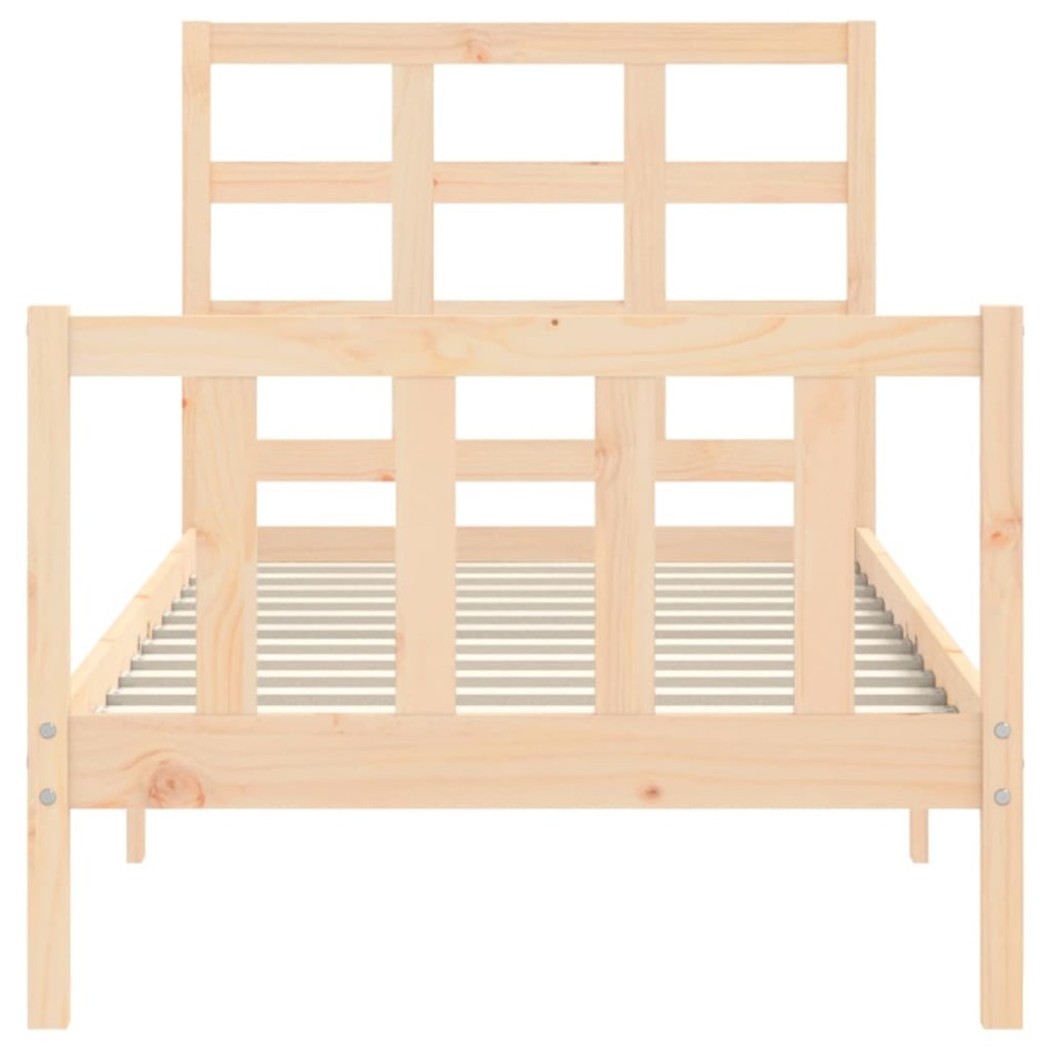 Estructura de cama sin colchón madera maciza de pino 90x200
