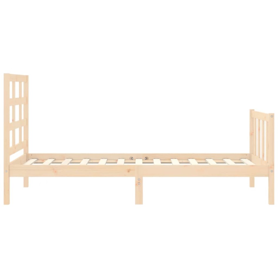 Estructura de cama sin colchón madera maciza de pino 90x200