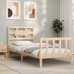 Estructura de cama sin colchón madera maciza de pino 90x200 cm