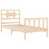Estructura de cama sin colchón madera maciza de pino 90x200