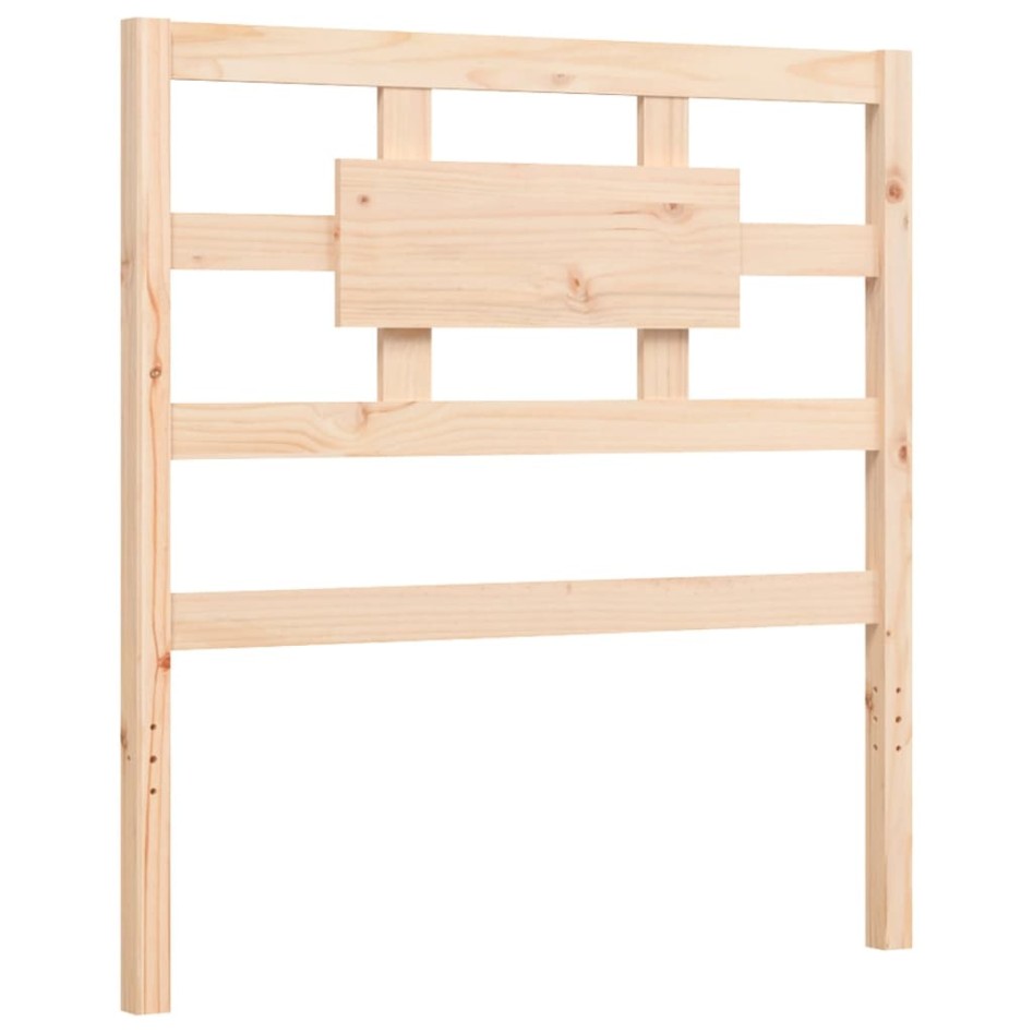 Estructura de cama sin colchón madera maciza de pino 90x200