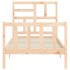 Estructura de cama sin colchón madera maciza de pino 90x200