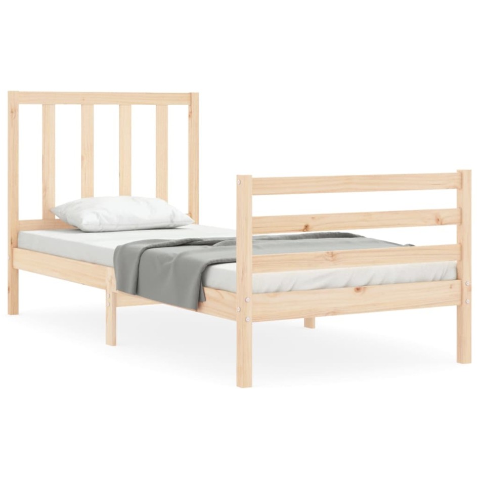 Estructura de cama con cabecero madera