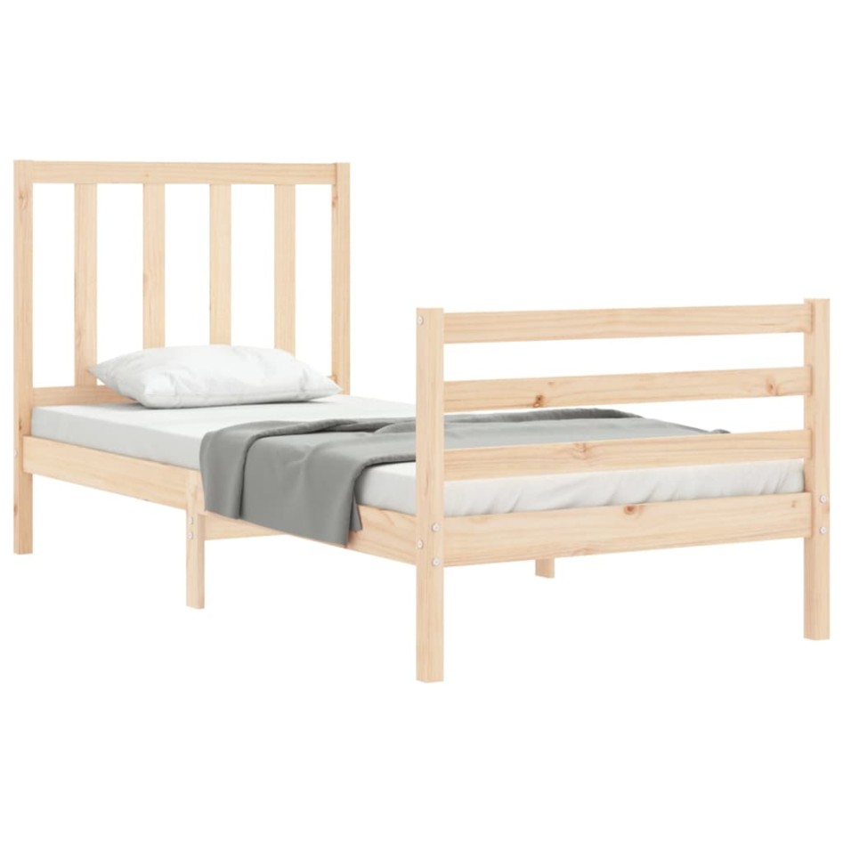 Estructura de cama con cabecero madera