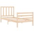 Estructura de cama con cabecero madera