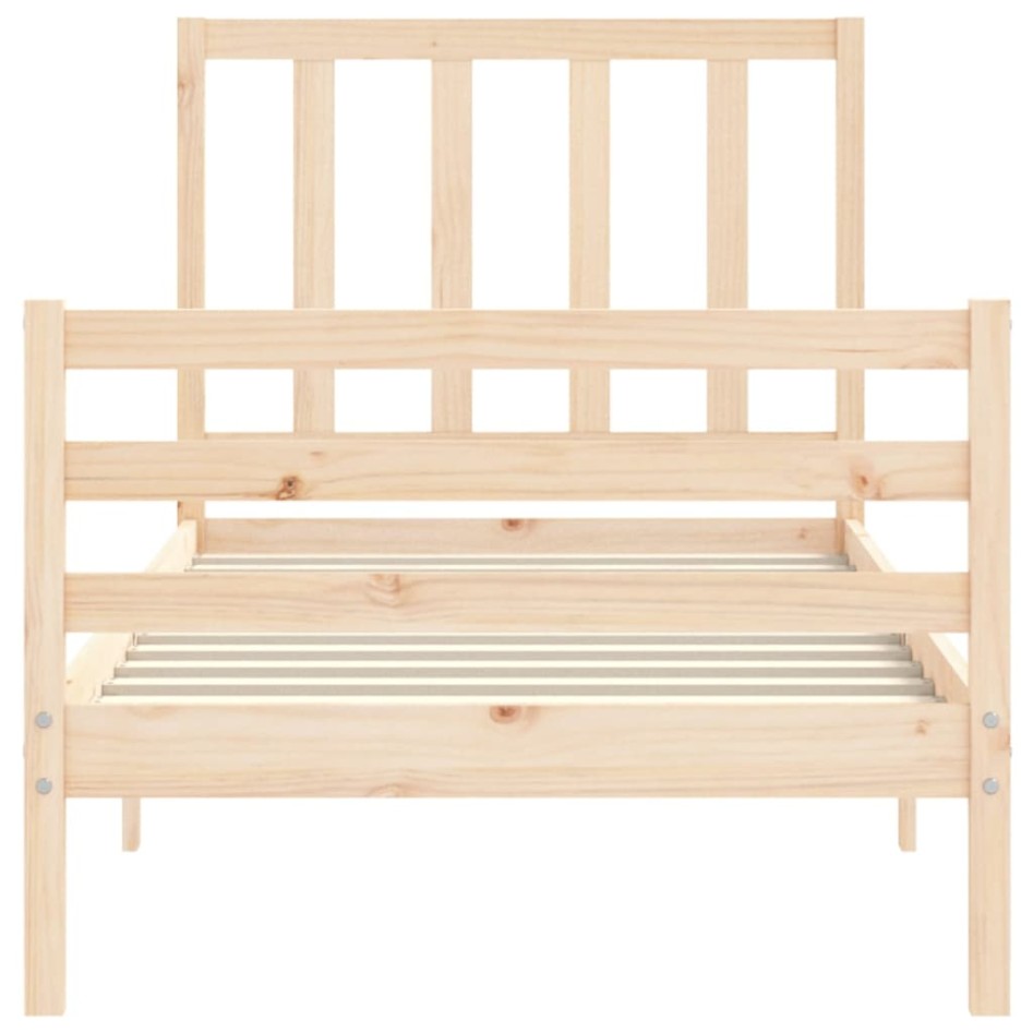 Estructura de cama con cabecero madera
