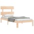 Estructura de cama con cabecero madera