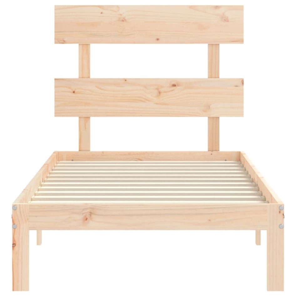 Estructura de cama con cabecero madera