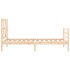 Estructura de cama con cabecero madera maciza 90x200