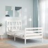 Estructura de cama con cabecero madera maciza