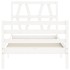 Estructura de cama con cabecero madera maciza