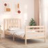 Estructura de cama con cabecero madera