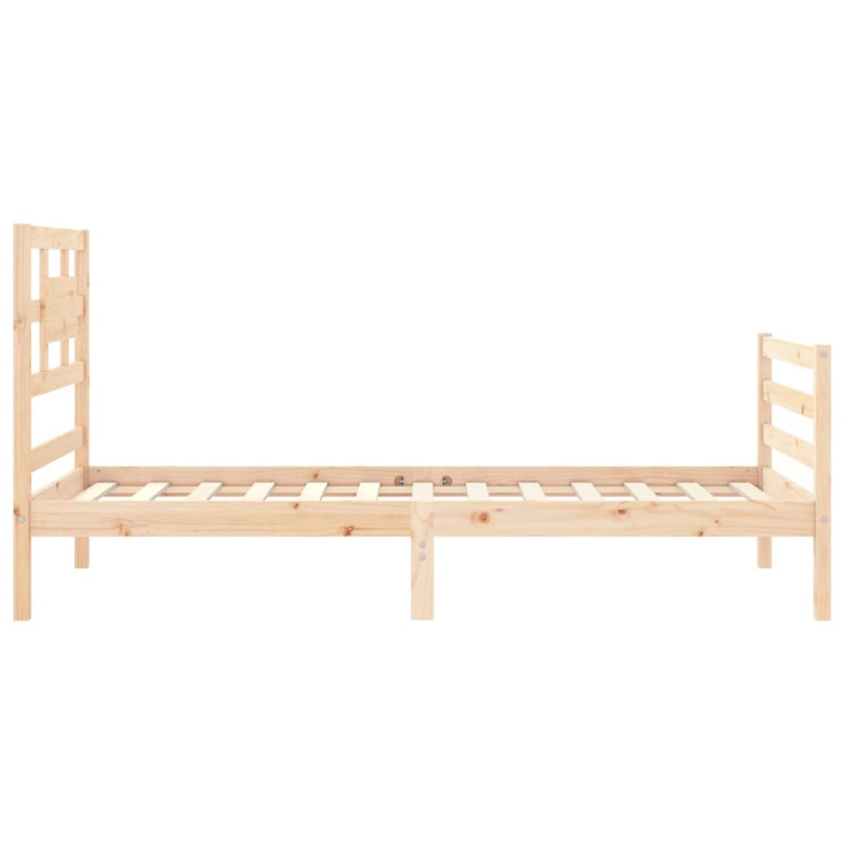 Estructura de cama con cabecero madera