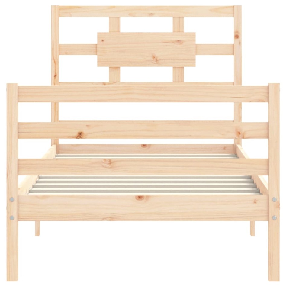 Estructura de cama con cabecero madera