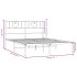 Estructura cama sin colchón con cabecero metal blanco