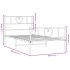 Estructura cama sin colchón con estribo metal blanco 100x190