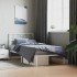 Estructura cama sin colchón con cabecero metal blanco 90x200