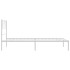 Estructura cama sin colchón con cabecero metal blanco 90x200