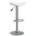 Taburete de cocina 2 uds acero cromado cuero artificial