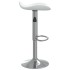 Taburete de cocina 2 uds acero cromado cuero artificial