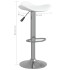 Taburete de cocina 2 uds acero cromado cuero artificial