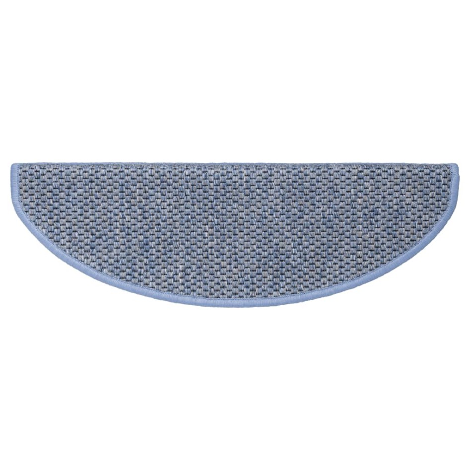 Alfombrilla autoadhesiva escalera sisal 15 uds azul 56x17x3