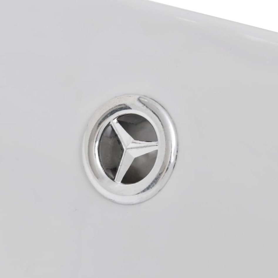 Lavabo ovalado y orificio desbordamiento cerámica 59x38,5