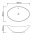 Lavabo ovalado y orificio desbordamiento cerámica 59x38,5