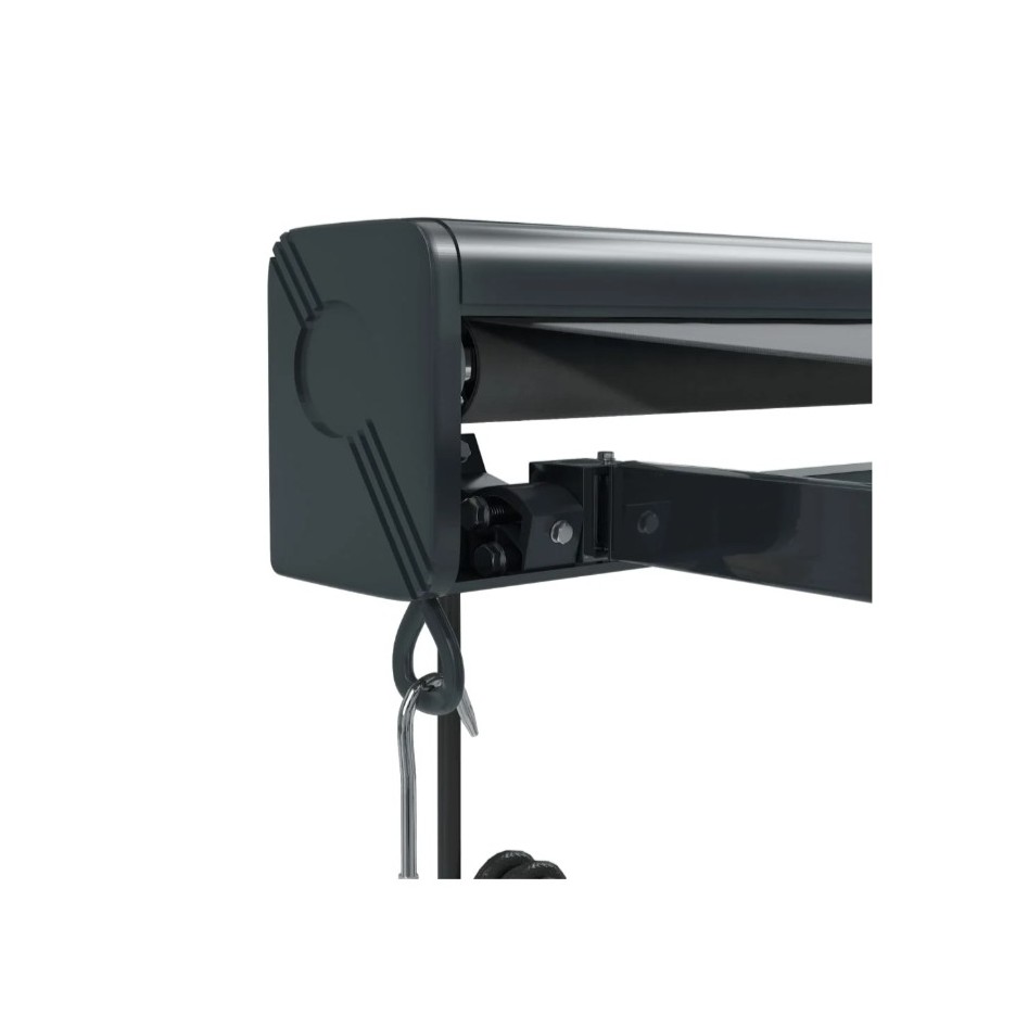 Toldo retráctil aluminio y tela gris antracita 3,5x2,5