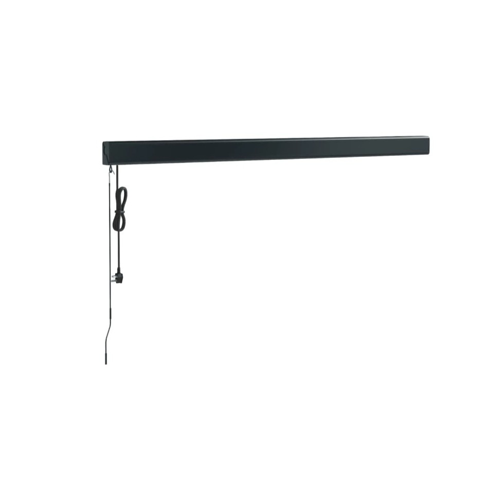 Toldo retráctil aluminio y tela gris antracita 3,5x2,5