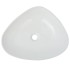 Lavabo triangular de cerámica blanco 50,5x41x12