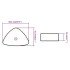 Lavabo triangular de cerámica blanco 50,5x41x12