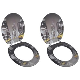 Asiento inodoro tapas 2 uds MDF Nueva