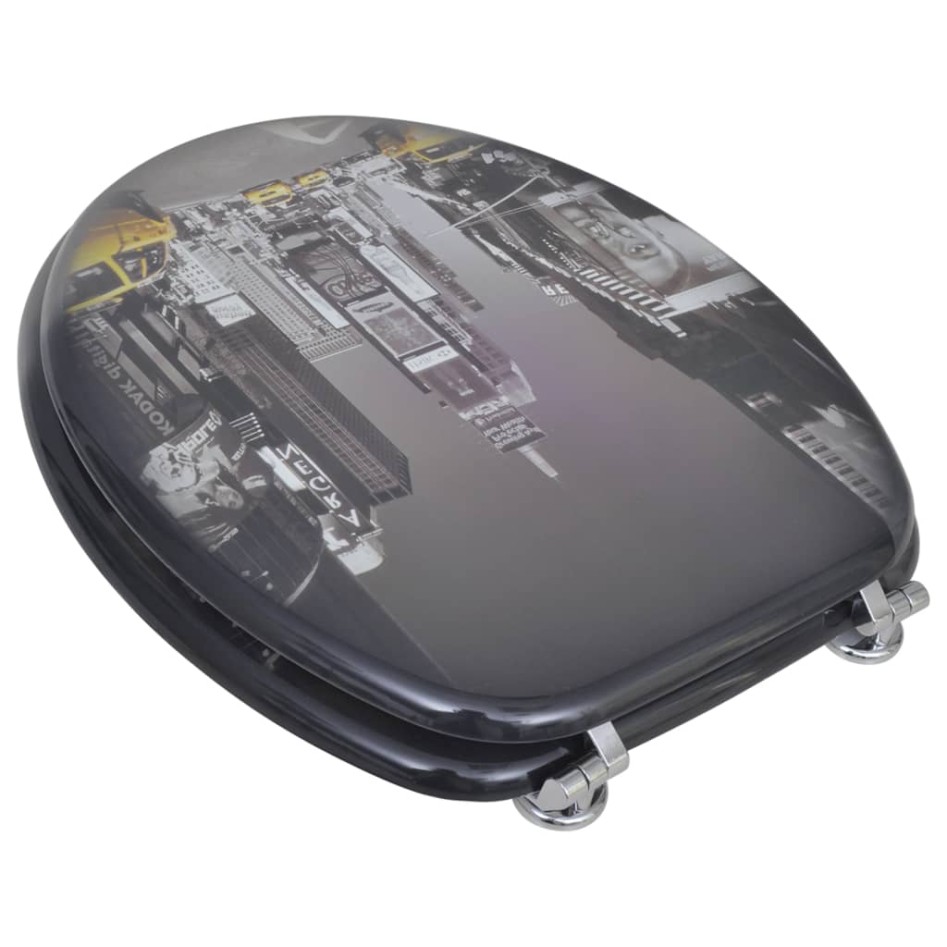 Asiento inodoro tapas 2 uds MDF Nueva