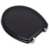 Asiento de inodoro con tapas 2 uds MDF