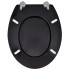 Asiento de inodoro con tapas 2 uds MDF