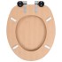Asiento inodoro WC 2 uds tapa de cierre suave MDF diseño